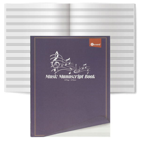 Ormond 12 Stave Music Manuscript Book