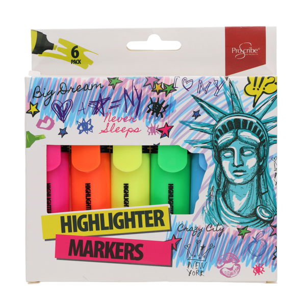 Proscribe Highlighter Markers (6)