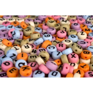 Alphabet Beads Coloured (400) Beads | First Class Office Online Store