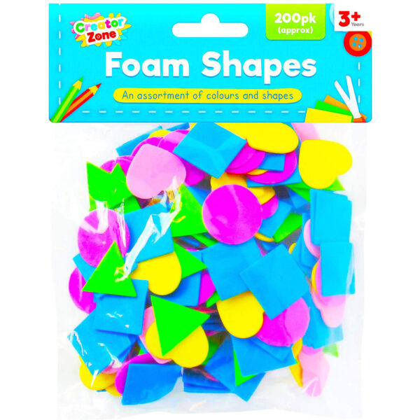 Foam Shapes Assorted Colours (200) Foam | First Class Office Online Store 2