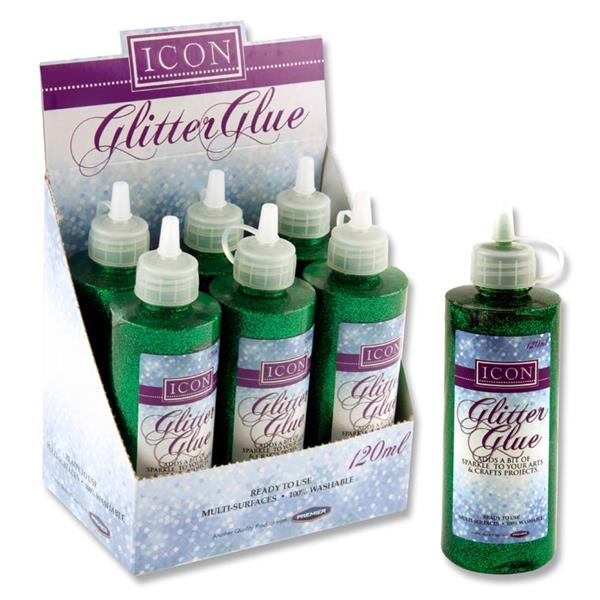 120ml Icon Glitter Glue Green Arts and Crafts | First Class Office Online Store 2