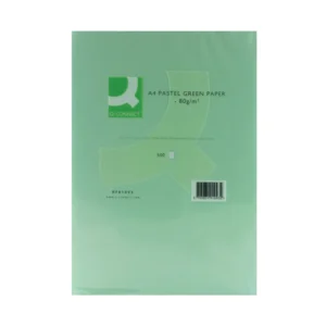 Q Connect A4 80gsm Pastel Green Paper (500) KF01093 Coloured Paper A4 | First Class Office Online Store