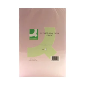 Q Connect A4 80gsm Pastel Pink Paper (500) KF01095 Coloured Paper A4 | First Class Office Online Store