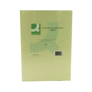 Q Connect A4 80gsm Pastel Yellow Paper (500) KF01096 Coloured Paper A4 | First Class Office Online Store