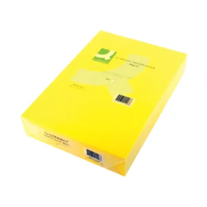 Q Connect A4 80gsm Bright Yellow Paper (500) KF01426 Coloured Paper A4 | First Class Office Online Store