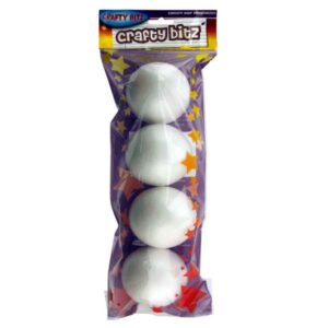 Polystyrene Balls 70mm (4) Arts and Crafts | First Class Office Online Store