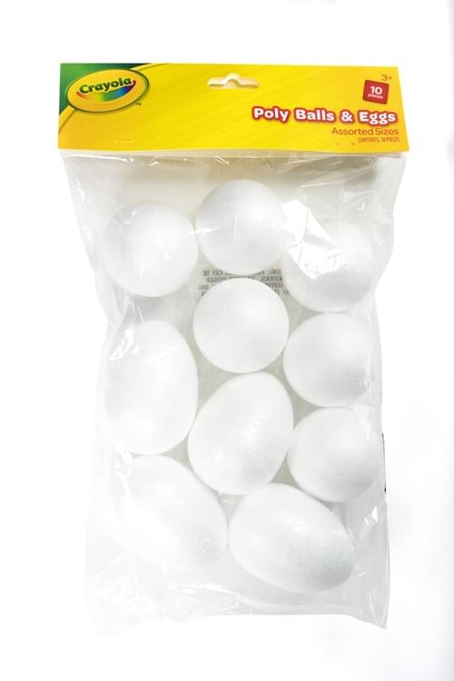 Polystyrene Eggs & Balls Assorted (10) Polystyrene Shapes | First Class Office Online Store 2
