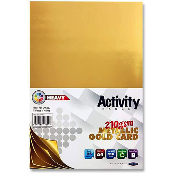 Premier A4 210gsm Metallic Gold Card (25) A4 Card | First Class Office Online Store 2