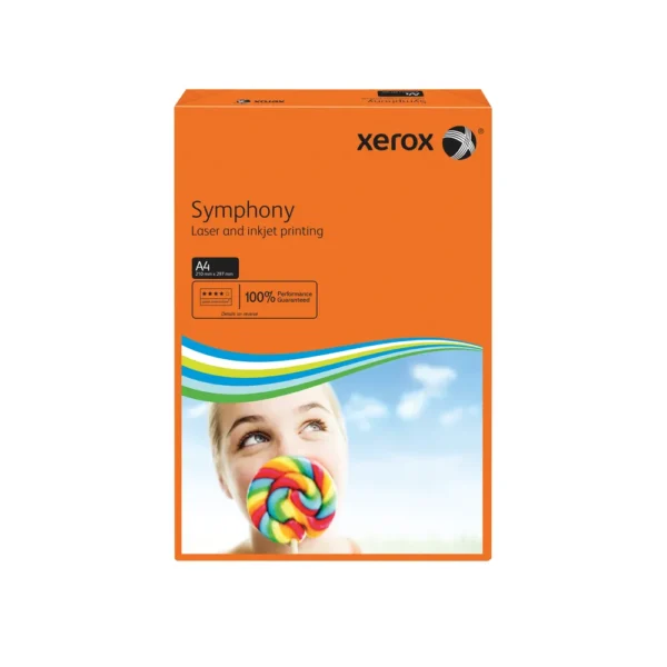 Xerox Symphony A4 80gsm Deep Orange Paper (500) Coloured Paper A4 | First Class Office Online Store 2