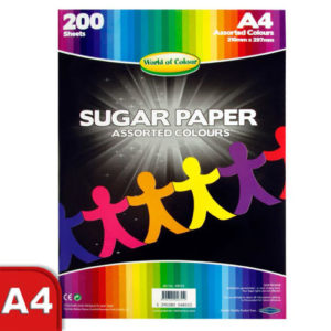 World of Colour A4 Coloured Sugar Paper (200) Paper Products | First Class Office Online Store