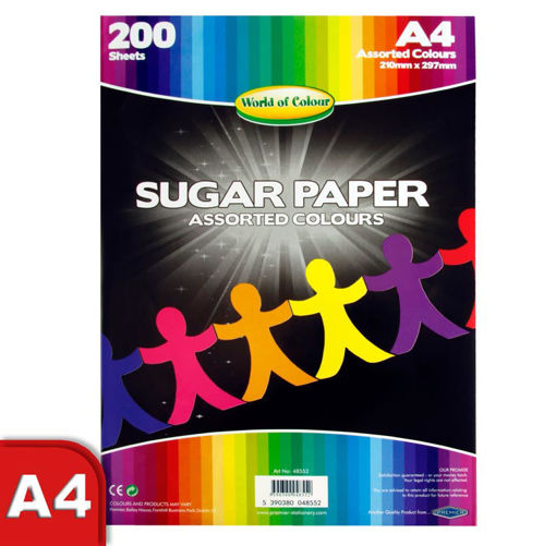 A4 Coloured Sugar Paper (200) WOC Sugar Paper | First Class Office Online Store 2