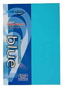 Supreme A4 160gsm Blue Card (50) A4 Card Small Packs | First Class Office Online Store