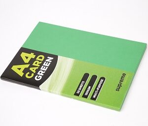 Supreme A4 160gsm Green Card (50) A4 Card | First Class Office Online Store