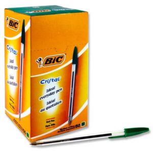 Bic Cristal Original Ballpoint Green (50) Ballpoint Pens | First Class Office Online Store