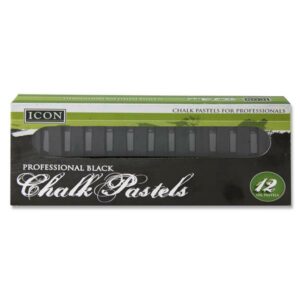 Icon Black Chalk Pastels (12) Art | First Class Office Online Store