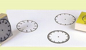 Assorted Clock Rubber Stamp (3) Time | First Class Office Online Store 2