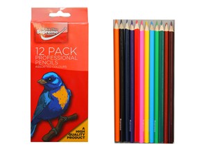 Supreme Professional Colouring Pencils (12) Art | First Class Office Online Store