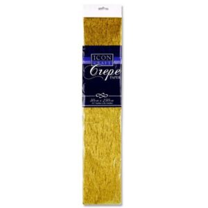 Icon Metallic Gold Crepe Paper Arts and Crafts | First Class Office Online Store