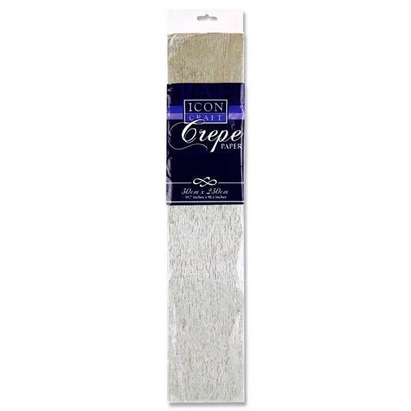 Icon Metallic Silver Crepe Paper Arts and Crafts | First Class Office Online Store 2