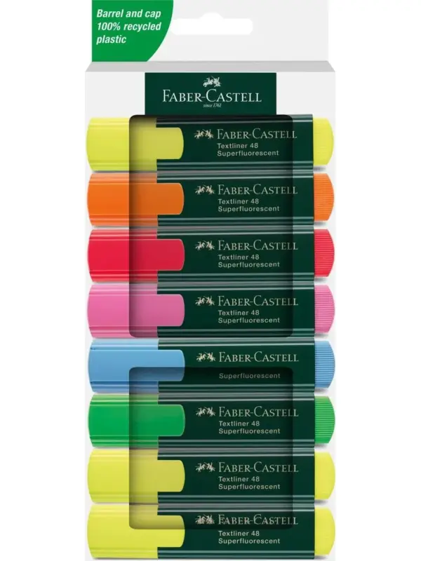 Faber Castell Textliner 48 Superfluorescent Highlighters (6+2)
