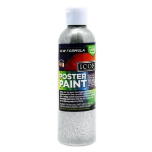Silver Glitter Paint Icon 300ml Glitter Paint | First Class Office Online Store