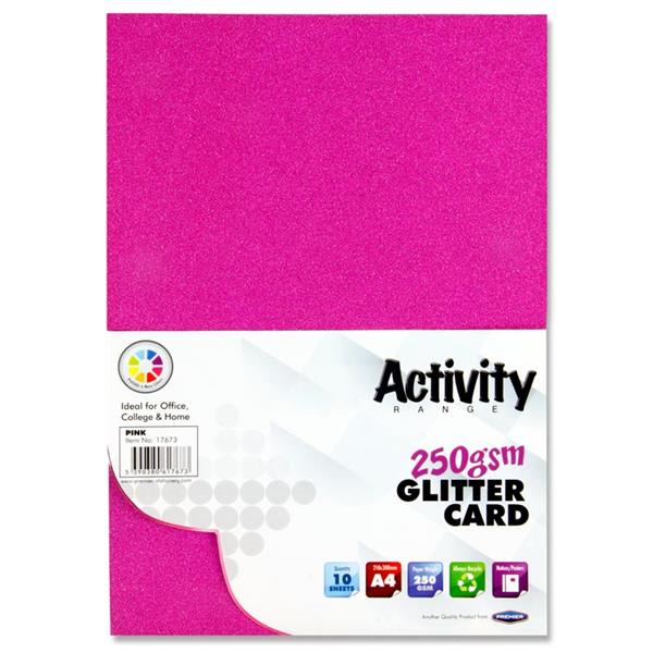 Premier A4 250gsm Pink Glitter Card (10) Card | First Class Office Online Store 2