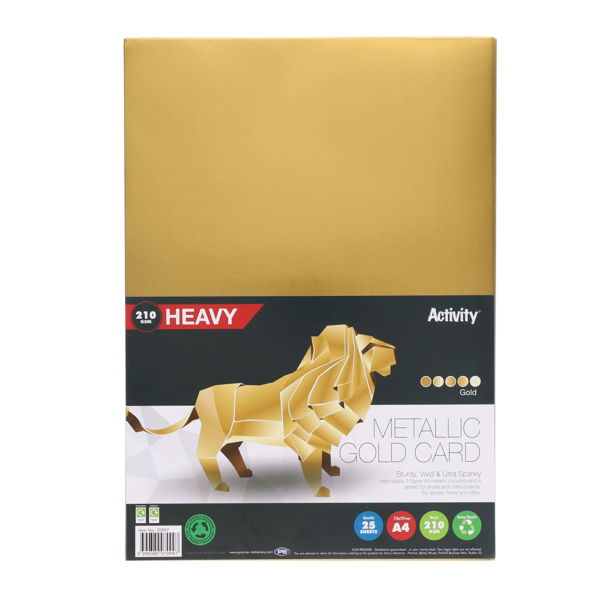 Premier A4 210gsm Metallic Gold Card (25)
