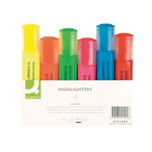 Q Connect Assorted Highlighter Pens (6) KF01909 Highlighters | First Class Office Online Store