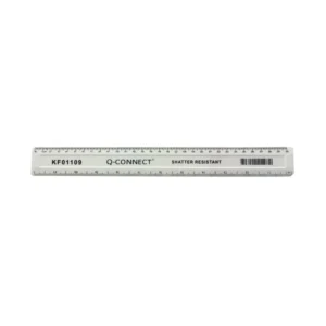 Q Connect Shatterproof 30cm Ruler (10) KF01109Q White Rulers | First Class Office Online Store