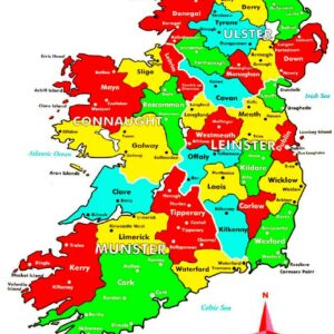 Map of Ireland Geography | First Class Office Online Store