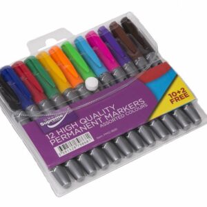 Supreme Assorted Slim Permanent Marker (12) Markers | First Class Office Online Store