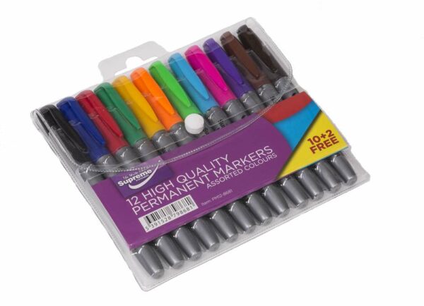 Supreme Assorted Slim Permanent Marker (12) Markers | First Class Office Online Store 2