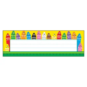 Trend Colourful Crayons Name Plates (36) Desk Toppers & Name Plates | First Class Office Online Store