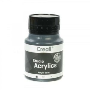 Creall Acrylic Paint 500ml Black Creall Acrylic Paint | First Class Office Online Store 2
