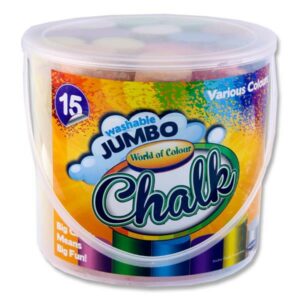 World of Colour Jumbo Sidewalk Coloured Chalk (15) Active Play | First Class Office Online Store