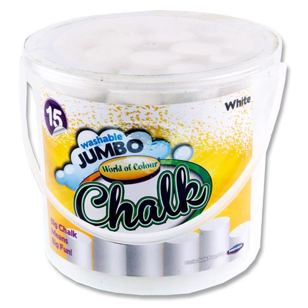 World of Colour Sidewalk Jumbo White Chalk (15) Chalk | First Class Office Online Store 2