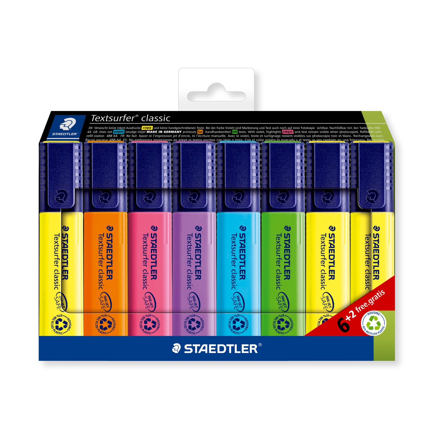 Staedtler Textsurfer Classic Highlighters 6+2 Free (8)