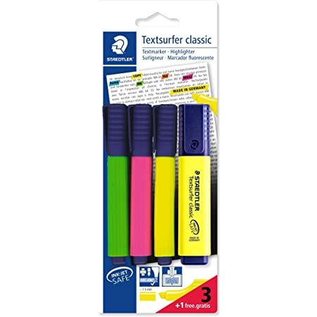 Staedtler Textsurfer Classic Highlighters 3+1 Free (4) Highlighters | First Class Office Online Store 2
