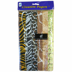 Creativity International Assorted Safari Tissue Paper (12) Arts and Crafts | First Class Office Online Store