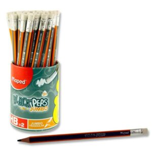 Maped Black’peps Jumbo Triangular HB Pencil With Eraser (46) Pencils | First Class Office Online Store
