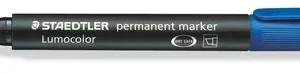Staedtler Lumocolor Permanent Marker Blue Chisel (10) 350-3 Markers | First Class Office Online Store