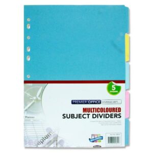 Premier 5 Part Dividers 175gsm Dividers | First Class Office Online Store
