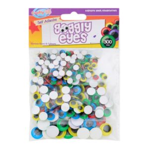 Wiggle Eyes Assorted Colour and Size (300) Arts and Crafts | First Class Office Online Store