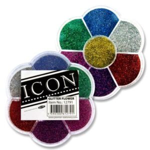 Icon Metallic Glitter Flower 12791 Arts and Crafts | First Class Office Online Store