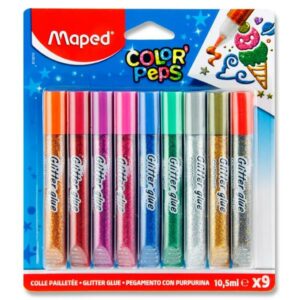 Maped Glitter Glue Pens 9pk Arts and Crafts | First Class Office Online Store