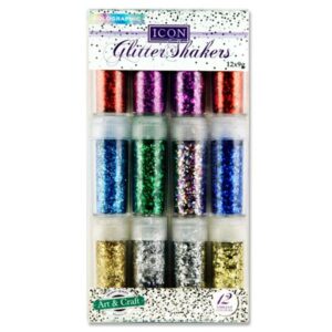 Icon Glitter Shakers 12x9g 99900 Arts and Crafts | First Class Office Online Store