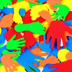 Foam Hands and Feet Assorted (180) Arts and Crafts | First Class Office Online Store