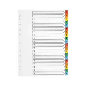 Q Connect Mylar Dividers No 1-20 KF01521 Dividers | First Class Office Online Store