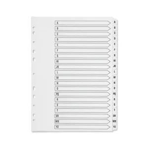 Q Connect White Mylar A-Z Dividers KF01532 Dividers | First Class Office Online Store