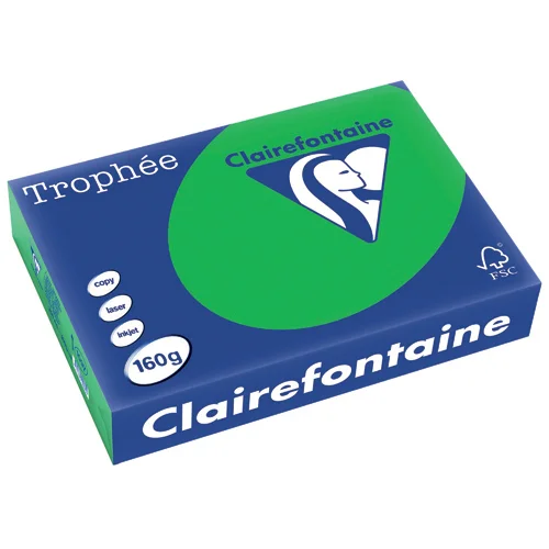 Clairefontaine Trophee A4 160gsm Billiard Green Card (250) A4 Card | First Class Office Online Store 2